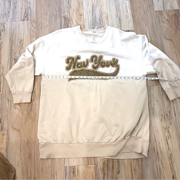 Free People Bali Drifter Sweatshirt Size Large Pullover Crew - Picture 9 of 15